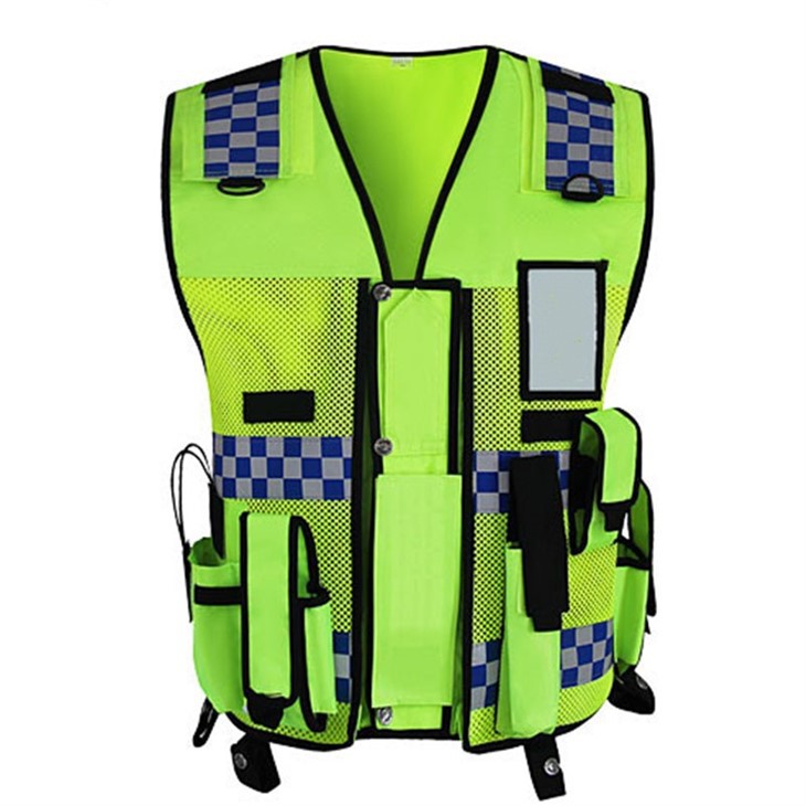 سترة سلامة الشرطة العاكسة للرؤية المحسنة