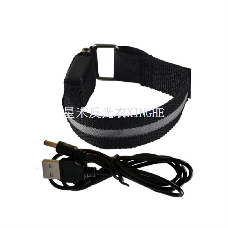 Reflective LED Light Arm Armband Strap Safety Belt For Night Running Cycling
